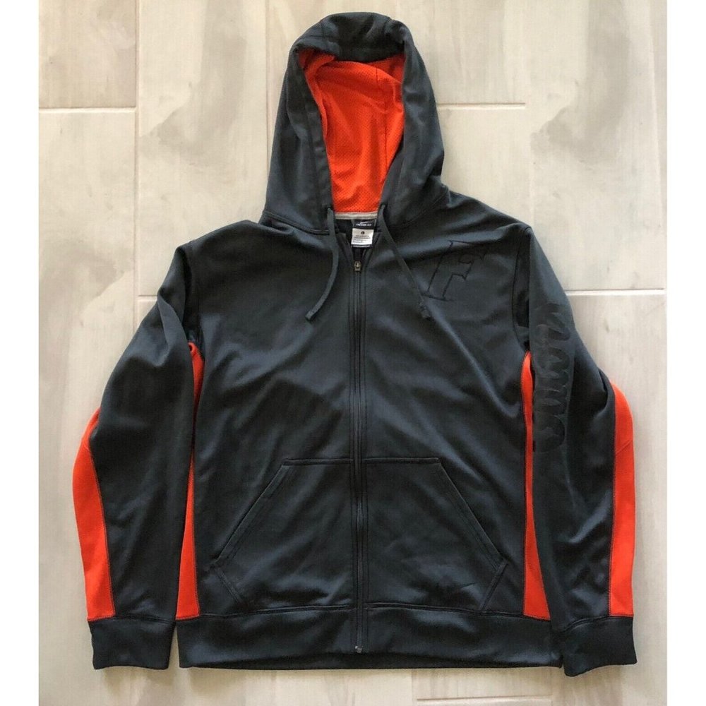 NIKE FLORIDA GATORS MENS HOODIE THERMA FIT LARGE FULL ZIPPER SWEATSHIRT JACKET